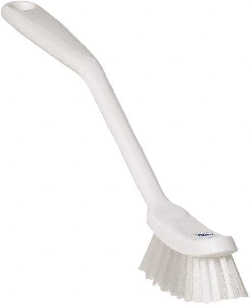 Vikan - 1" Bristle Length, Polyester Food Service Brush - 2-7/8" Long x 1" Wide Head, 11" OAL, White, Polypropylene Block - Eagle Tool & Supply