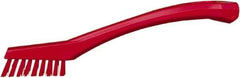 Vikan - 5/8" Bristle Length, Polyester Food Service Brush - 2-5/16" Long x 1/2" Wide Head, 8" OAL, Red, Polypropylene Block - Eagle Tool & Supply