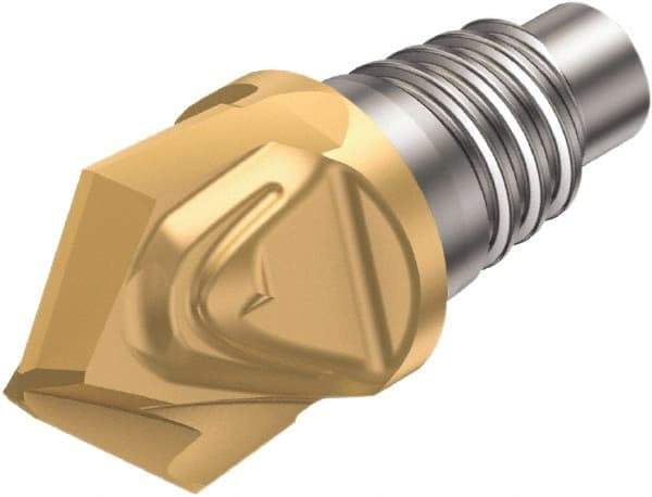 Sandvik Coromant - 316-CM Grade 1030 Carbide Chamfer Milling Tip Insert - TiAlN/TiN Finish, 2 Flutes, 12mm Cutting Diam, 3.3mm Depth of Cut, 14mm Extension, 10° Helix - Eagle Tool & Supply