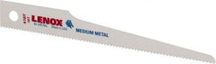 Lenox - 4" Long x 1/2" Thick, Bi-Metal Reciprocating Saw Blade - Straight Profile, 18 TPI, Toothed Edge - Eagle Tool & Supply