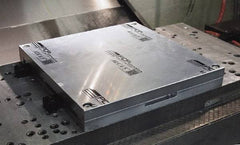 Mitee-Bite - Square Aluminum CNC Clamping Pallet - 378mm Wide x 378mm Long x 25.4mm Thick - Eagle Tool & Supply