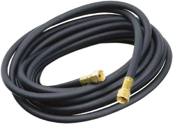 Sievert - 1/4" Inside x 9/16" Outside Diam, Grade Commercial Welding Hose - Black, 25' Long, Standard Nozzle Style, 75 psi Working Pressure - Eagle Tool & Supply