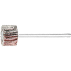PFERD - 5/8" Diam x 3/8" Face Width, Aluminum Oxide Coated Mounted Flap Wheel - 1/8" Shank Mount, 120 Grit, 50,000 Max RPM - Eagle Tool & Supply