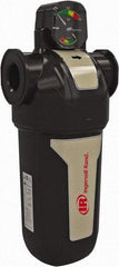 Ingersoll-Rand - 3/4" Port, 11" High x 3.86" Wide, High Efficiency FRL Filter with Aluminum Bowl & Float Drain - 45 SCFM, 250 Max psi, 176°F Max, Modular Connection, 7.4 oz Bowl Capacity - Eagle Tool & Supply