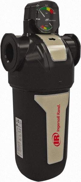 Ingersoll-Rand - 1/2" Port, 8" High x 2.99" Wide, General Purpose FRL Filter with Aluminum Bowl & Float Drain - 22 SCFM, 250 Max psi, 176°F Max, Modular Connection, 5.7 oz Bowl Capacity - Eagle Tool & Supply