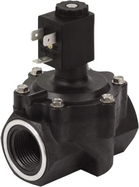 Spartan Scientific - 3/4" NPT Port, 2 Way, 2 Position, Glass-Filled Polyester Solenoid Valve - Normally Closed, EPDM Seal - Eagle Tool & Supply