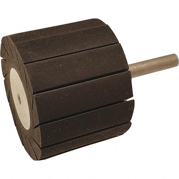 Dynabrade - 1-1/2" Wide x 2" Diam, Expander Wheel Spiral Band Drum - 1/4" Shank Diam, 7,500 RPM - Eagle Tool & Supply