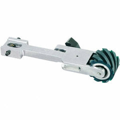 Dynabrade - 1-1/2" Wide Contact Wheel Assembly Arm - 72" Belt Length x 1-1/2" Belt Width, Serrated, Urethane, 70" Contact Wheel Diam - Eagle Tool & Supply