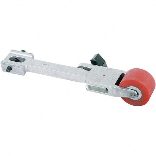 Dynabrade - 1-1/4" Wide Contact Arm - 72" Belt Length x 1-1/4" Belt Width, Urethane, 70" Contact Wheel Diam - Eagle Tool & Supply