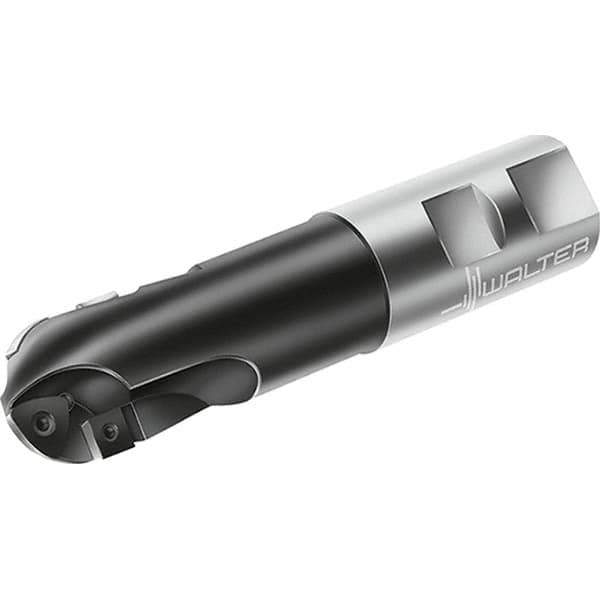Walter - 19.05mm Cut Diam, 20mm Max Depth of Cut, 19.05mm Shank Diam, 101.6mm OAL, Indexable Ball Nose End Mill - 30,000 Max RPM - Eagle Tool & Supply