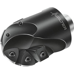 Walter - 50mm Cut Diam, 77mm Max Depth of Cut, 50mm Shank Diam, 117mm OAL, Indexable Ball Nose End Mill - 7,600 Max RPM - Eagle Tool & Supply