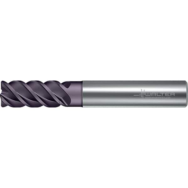 Walter-Prototyp - 12mm, 4 Flute, Solid Carbide, 0.8mm End Mill - 3.268" OAL, 50° Helix, Right Hand Flute, 36mm LOC, Right Hand Cut - Eagle Tool & Supply