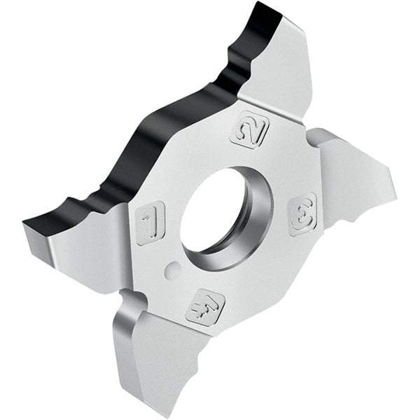 Walter - GD8 Grade WSM23S, 1.5mm Cutting Width Grooving Insert - 0.1mm Corner Radius, TiAlN+Al2O3+(Al) Finish - Eagle Tool & Supply