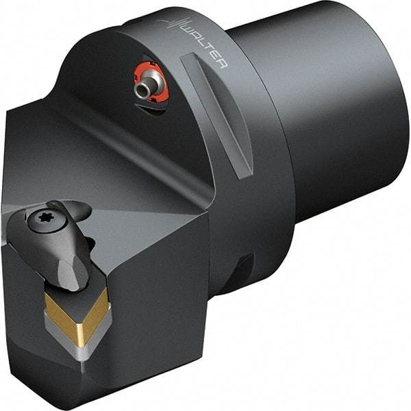 Walter - 138° Lead Angle, Indexable Turning Toolholder - 90mm OAL, Series DDUN-CAPTO-AUSSEN - Eagle Tool & Supply