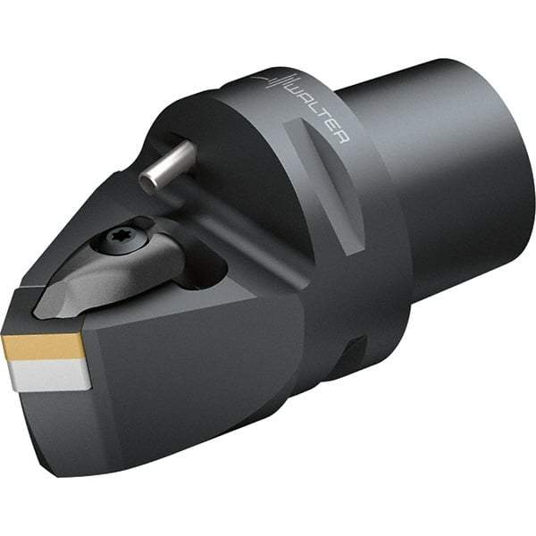 Walter - 45° Lead Angle, Indexable Turning Toolholder - 90mm OAL, Series DSDN-CAPTO-AUSSEN - Eagle Tool & Supply