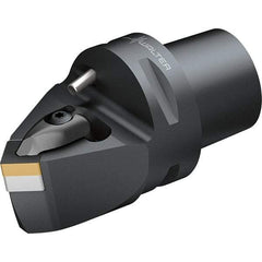 Walter - 45° Lead Angle, Indexable Turning Toolholder - 90mm OAL, Series DSDN-CAPTO-AUSSEN - Eagle Tool & Supply