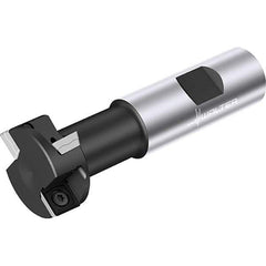 Walter - 1.23" Cutting Diam x 0.463" Cutting Width, 2 Cutter Inserts, Indexable T-Slot Cutter - 3.895" OAL - Eagle Tool & Supply