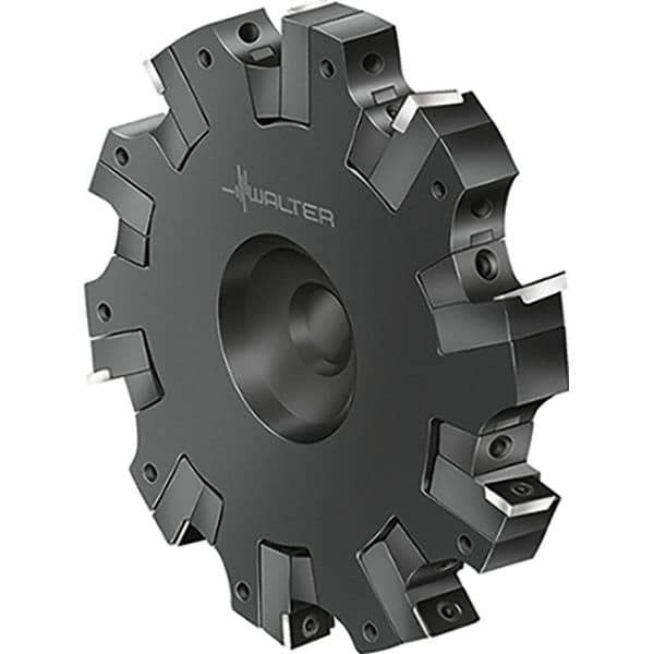 Walter - 0.472" Cutting Width, 100mm Cutter Diam, Indexable Slotting Cutter - Eagle Tool & Supply