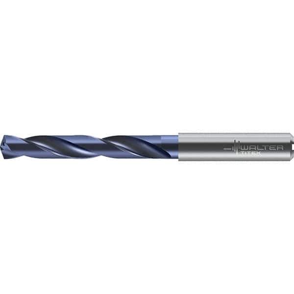 Walter-Titex - 16.1mm 140° Solid Carbide Jobber Drill - TiNAl Finish, Right Hand Cut, 143mm OAL - Eagle Tool & Supply