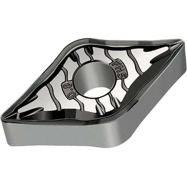 Walter - DNMG FM5 Grade WSM20S Turning Insert - TiAlN+Al2O3+(Al) Finish, 55° Rhombic, 9.53mm Inscr Circle, 4.76mm Thick, 0.8mm Corner Radius - Eagle Tool & Supply