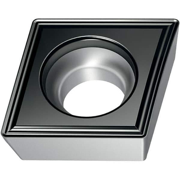 Walter - CCMT FM6 Grade WSM30S Turning Insert - TiAlN+Al2O3+(Al) Finish, 80° Rhombic, 12.7mm Inscr Circle, 4.76mm Thick, 0.8mm Corner Radius - Eagle Tool & Supply