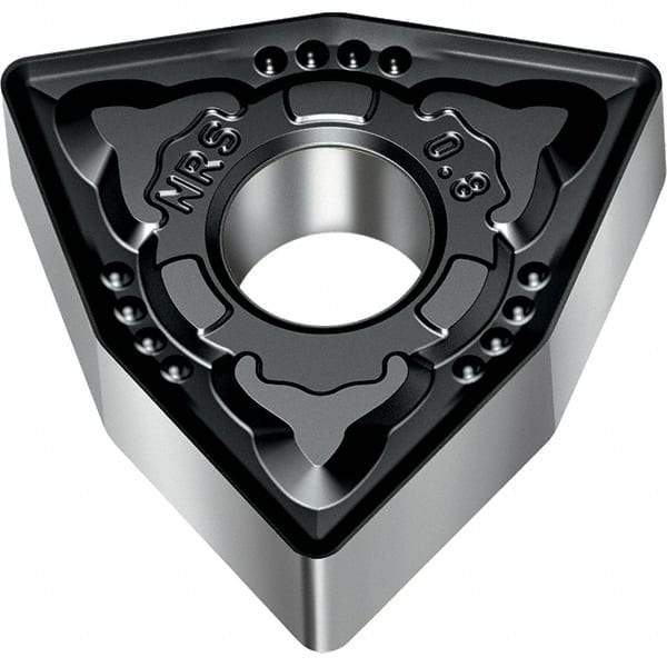 Walter - WNMG NRS Grade WSM20S Turning Insert - TiAlN+Al2O3+(Al) Finish, 80° Trigon, 12.7mm Inscr Circle, 4.76mm Thick, 0.8mm Corner Radius - Eagle Tool & Supply