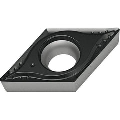Walter - DPGT MM4 Grade WSM01 Turning Insert - TiAlN+Al2O3+(ZrN) Finish, 55° Rhombic, 9.53mm Inscr Circle, 3.97mm Thick, 0.4mm Corner Radius - Eagle Tool & Supply