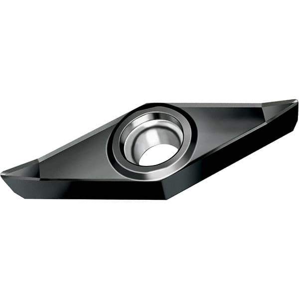 Walter - VCGT MN2 Grade WNN10 Turning Insert - TiAlN Finish, 35° Rhombic, 6.35mm Inscr Circle, 3.18mm Thick, 0.4mm Corner Radius - Eagle Tool & Supply