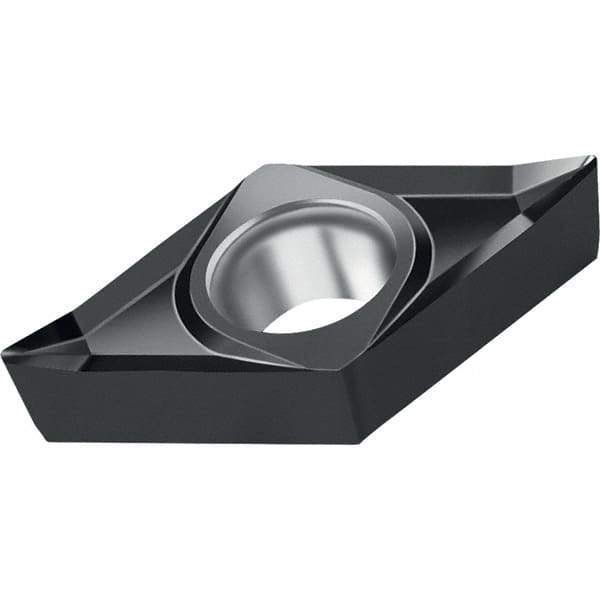 Walter - DCGT MN2 Grade WSM01 Turning Insert - TiAlN+Al2O3+(ZrN) Finish, 55° Rhombic, 6.35mm Inscr Circle, 2.38mm Thick, 0.4mm Corner Radius - Eagle Tool & Supply