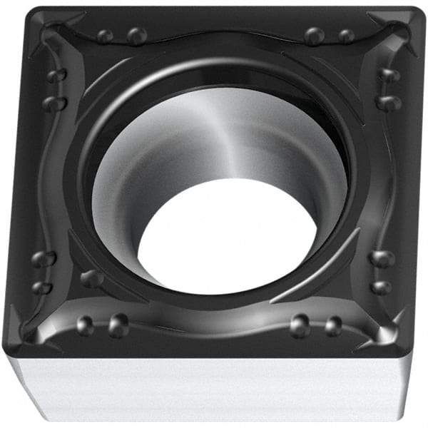 Walter - SPGT MM4 Grade WSM20S Turning Insert - TiAlN+Al2O3+(Al) Finish, 90° Square, 9.53mm Inscr Circle, 3.97mm Thick, 0.8mm Corner Radius - Eagle Tool & Supply