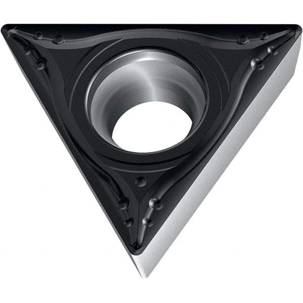 Walter - TPMT MM4 Grade WSM20S Turning Insert - TiAlN+Al2O3+(Al) Finish, 60° Triangle, 6.35mm Inscr Circle, 2.38mm Thick, 0.4mm Corner Radius - Eagle Tool & Supply