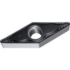 Walter - VBMT MM4 Grade WSM20S Turning Insert - TiAlN+Al2O3+(Al) Finish, 35° Rhombic, 9.53mm Inscr Circle, 4.76mm Thick, 0.8mm Corner Radius - Eagle Tool & Supply