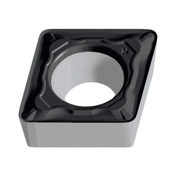 Walter - CCMT PF Grade WSM20S Turning Insert - TiAlN+Al2O3+(Al) Finish, 80° Rhombic, 6.35mm Inscr Circle, 2.38mm Thick, 0.4mm Corner Radius - Eagle Tool & Supply