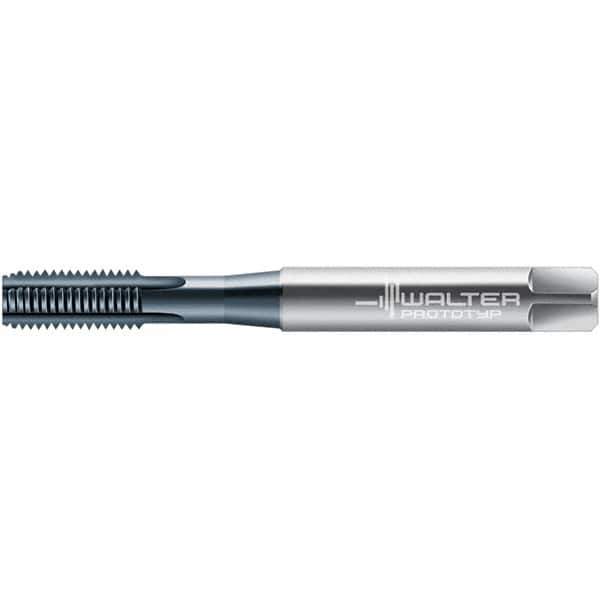Walter-Prototyp - M5x0.80 DIN 371 6HX 4 Flute TiCN Finish High Speed Steel Straight Flute Machine Tap - Bottoming, Right Hand Thread, 72.1mm OAL, 13mm Thread Length - Exact Industrial Supply