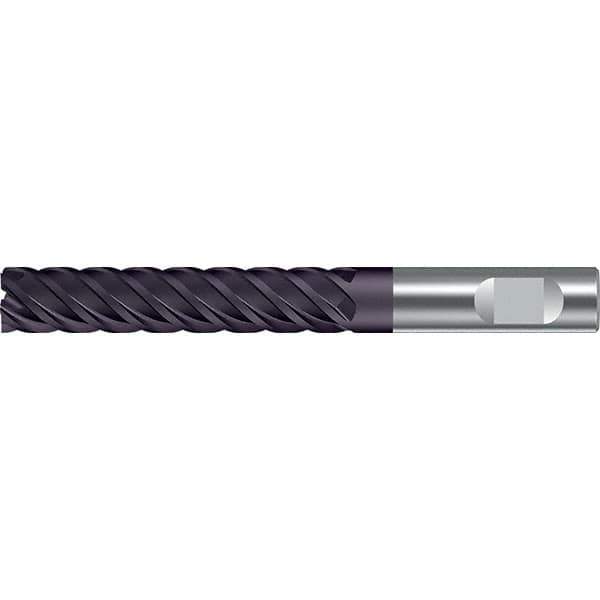 Walter-Prototyp - 18mm, 90mm LOC, 18mm Shank Diam, 155mm OAL, 5 Flute, Solid Carbide Square End Mill - TiAlN Finish, 45° Helix, Right Hand Cut, Right Hand Flute, Series MC122-W-X-K - Eagle Tool & Supply