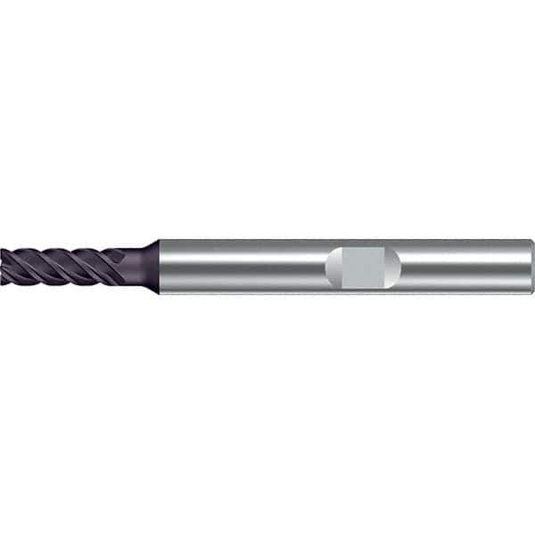 Walter-Prototyp - 4mm, 20mm LOC, 6mm Shank Diam, 65mm OAL, 4 Flute, Solid Carbide Square End Mill - TiAlN Finish, 45° Helix, Right Hand Cut, Right Hand Flute, Series MC122-W-X-K - Eagle Tool & Supply