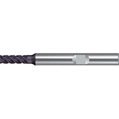 Walter-Prototyp - 4mm, 20mm LOC, 6mm Shank Diam, 65mm OAL, 4 Flute, Solid Carbide Square End Mill - TiAlN Finish, 45° Helix, Right Hand Cut, Right Hand Flute, Series MC122-W-X-K - Eagle Tool & Supply