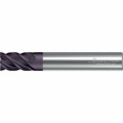 Walter-Prototyp - 12mm, 16mm LOC, 12mm Shank Diam, 73mm OAL, 4 Flute, Solid Carbide Square End Mill - TiAlN Finish, 45° Helix, Right Hand Cut, Right Hand Flute, Series MC322-A-A - Eagle Tool & Supply