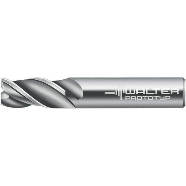 Walter-Prototyp - 6mm, 10mm LOC, 6mm Shank Diam, 57mm OAL, 3 Flute, Solid Carbide Square End Mill - TiCN Finish, 45° Helix, Right Hand Cut, Right Hand Flute, Series H3029146 - Eagle Tool & Supply