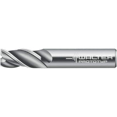 Walter-Prototyp - 6mm, 10mm LOC, 6mm Shank Diam, 57mm OAL, 3 Flute, Solid Carbide Square End Mill - TiCN Finish, 45° Helix, Right Hand Cut, Right Hand Flute, Series H3029146 - Eagle Tool & Supply