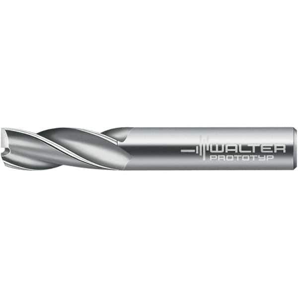 Walter-Prototyp - 10mm, 32mm LOC, 10mm Shank Diam, 100mm OAL, 3 Flute, Solid Carbide Square End Mill - TiCN Finish, 30° Helix, Right Hand Cut, Right Hand Flute, Series H3027416 - Eagle Tool & Supply