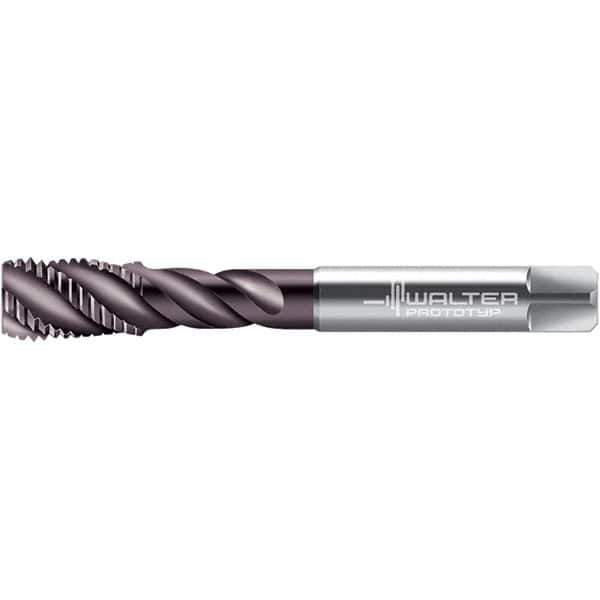 Walter-Prototyp - M20x2.50 DIN 376 4 Flute 6HX Bottoming Spiral Flute Tap - High Speed Steel, Hardlube Finish, 140mm OAL, Right Hand Flute, Right Hand Thread, 17.380, Series EP2056352 - Eagle Tool & Supply