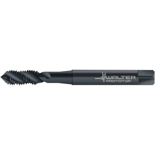 Walter-Prototyp - M20x2.50 DIN 376 4 Flute 6H Semi-Bottoming Spiral Flute Tap - High Speed Steel, Steam Oxide Finish, 140mm OAL, Right Hand Flute, Right Hand Thread, 17.380, Series TC115-M-L0 - Eagle Tool & Supply