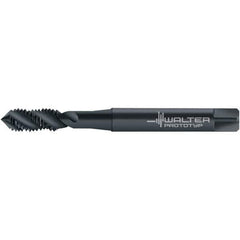 Walter-Prototyp - M20x2.50 DIN 376 4 Flute 6H Semi-Bottoming Spiral Flute Tap - High Speed Steel, Steam Oxide Finish, 140mm OAL, Right Hand Flute, Right Hand Thread, 17.380, Series TC115-M-L0 - Eagle Tool & Supply