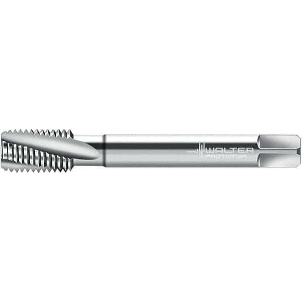 Walter-Prototyp - 5/8-18 DIN 2184-1 4 Flute 3B Semi-Bottoming Spiral Flute Tap - High Speed Steel, Uncoated, 100mm OAL, Right Hand Flute, Right Hand Thread, 14.390, Series 234664 - Eagle Tool & Supply