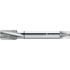 Walter-Prototyp - 5/8-18 DIN 2184-1 4 Flute 3B Semi-Bottoming Spiral Flute Tap - High Speed Steel, Uncoated, 100mm OAL, Right Hand Flute, Right Hand Thread, 14.390, Series 234664 - Eagle Tool & Supply