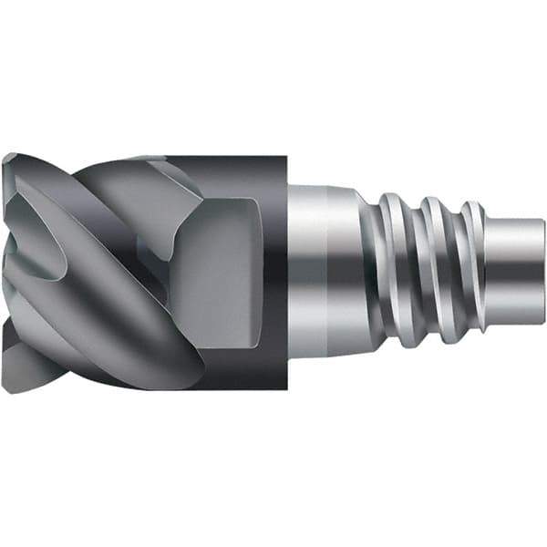 Walter-Prototyp - Grade WJ30TF Carbide Milling Tip Insert - TiAlN Finish, 4 Flutes, 20mm Cutting Diam, 21mm Depth of Cut, 0.059" Cnr Rad, 50° Helix - Eagle Tool & Supply