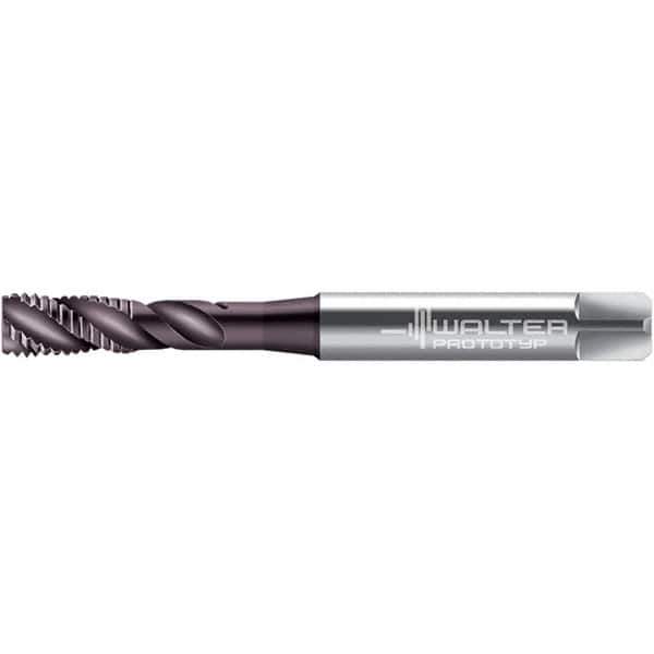 Walter-Prototyp - M8x1.25 ~DIN 371 4 Flute 6HX Bottoming Spiral Flute Tap - High Speed Steel, Hardlube Finish, 90mm OAL, Right Hand Flute, Right Hand Thread, 6.690, Series EP2051352 - Eagle Tool & Supply