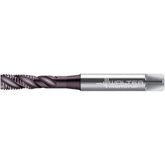 Walter-Prototyp - M8x1.25 ~DIN 371 4 Flute 6HX Bottoming Spiral Flute Tap - High Speed Steel, Hardlube Finish, 90mm OAL, Right Hand Flute, Right Hand Thread, 6.690, Series EP2051352 - Eagle Tool & Supply