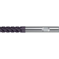Walter-Prototyp - 10mm, 32mm LOC, 10mm Shank Diam, 100mm OAL, 4 Flute, Solid Carbide Square End Mill - TiAlN Finish, 45° Helix, Right Hand Cut, Right Hand Flute, Series MC122-W-L - Eagle Tool & Supply